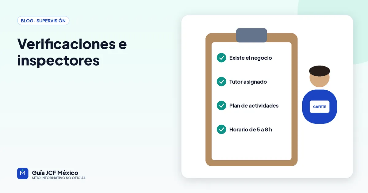 Verificación de un centro de trabajo de Jóvenes Construyendo el Futuro